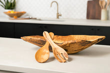 Load image into Gallery viewer, Italian Olivewood Salad Servers