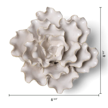 Load image into Gallery viewer, Ivory Sea Lettuce Ceramic Flowers - Handcrafted Boxed Art